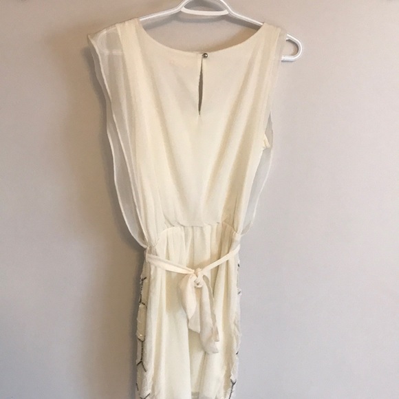 white Sequined bottom dress - Picture 3 of 3